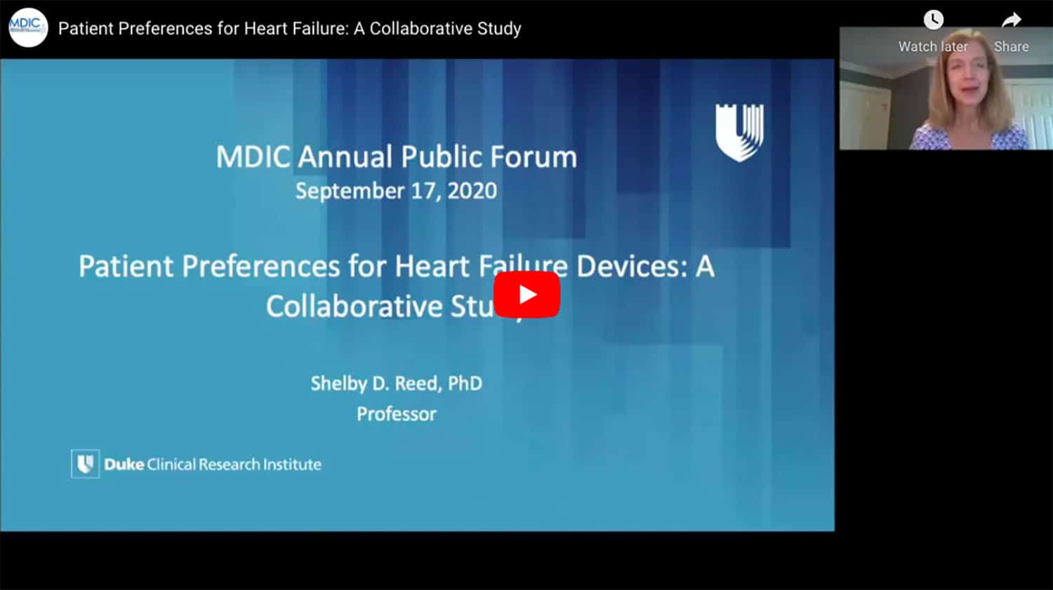 Video Release for Patient Preferences for Heart Failure: A Collaborative Study